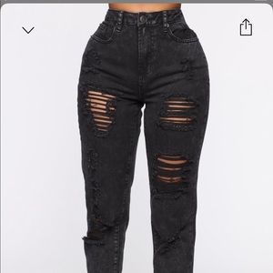 Fashion nova Lola destructed jeans✨